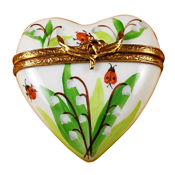 Lily Of The Valley Heart Rochard Limoges Box