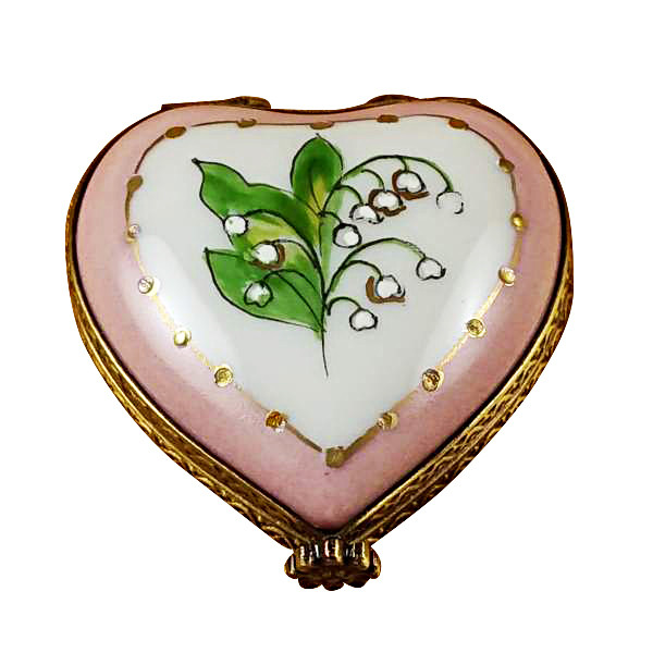 Mini Heart Lily Of The Valley Rochard Limoges Box