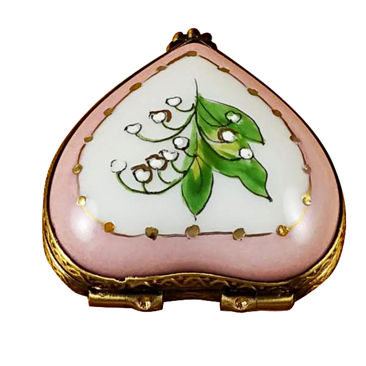 Mini Heart Lily Of The Valley Rochard Limoges Box