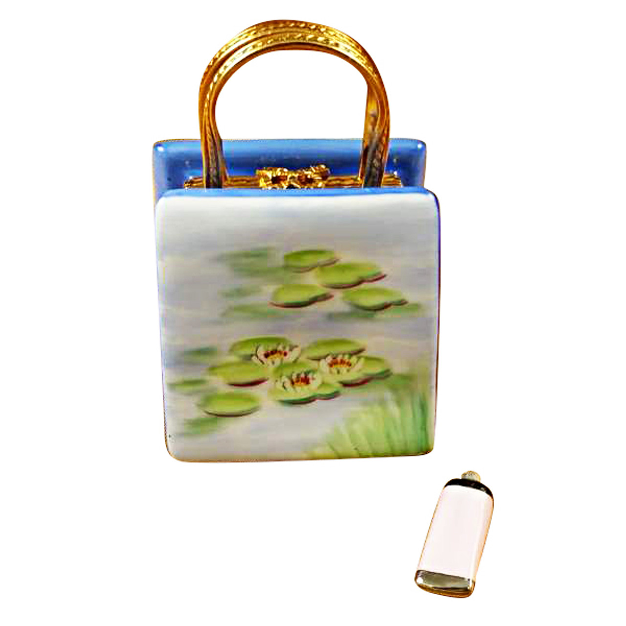 Monet Bag With Bridge And Water Lily Includes Removable Paint Tube Rochard Limoges Box