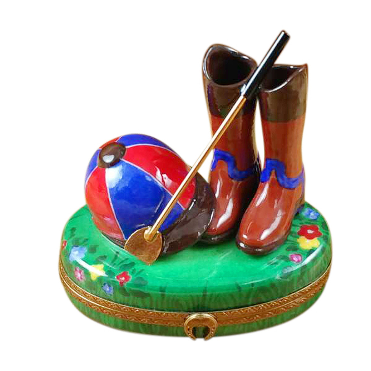 Riding Set W/Hat/Stick/Boots Rochard Limoges Box