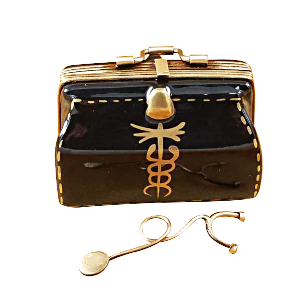 Doctor'S Bag W/Stethoscope Rochard Limoges Box Christine's Closet