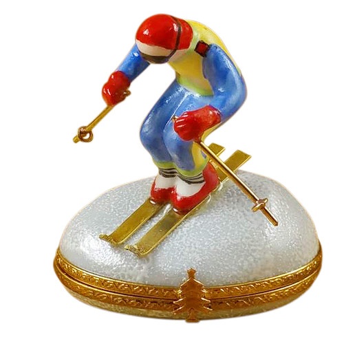 Skier On Mountain Rochard Limoges Box