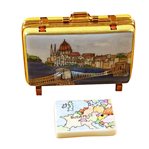 Budapest Suitcase Rochard Limoges Box