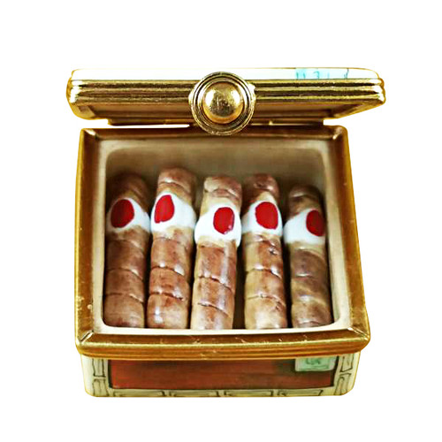 Cigar Box With Removable Cigars Rochard Limoges Box