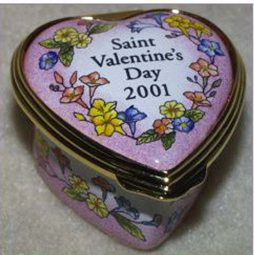 Halcyon Days 2001 Mini St. Valentine's Day Heart