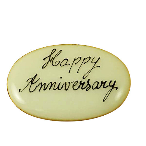 Limoges Imports Happy Anniversary Filler - Price Code Is For Two Pieces Limoges Box