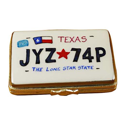Limoges Imports Texas License Plate Limoges Box