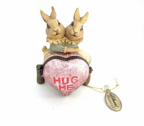 Katherine's Collection Bunny Rabbits HUG ME heart hinged box (07-70316)