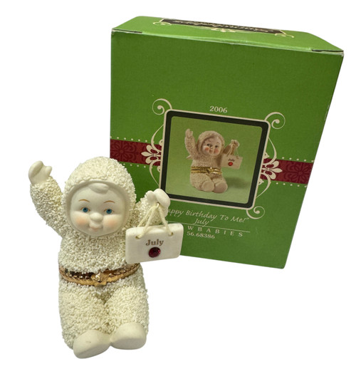 Dept. 56 Snowbabies JULY Birthday Hinged Box