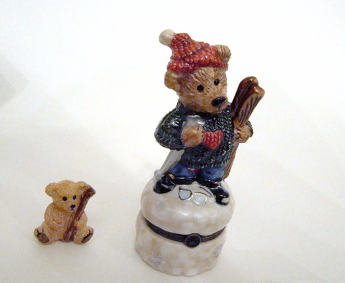 Boyds Bears Le Bearmoge Collection - Knut Downhill Racer Porcelain Hinged Box (B392003)