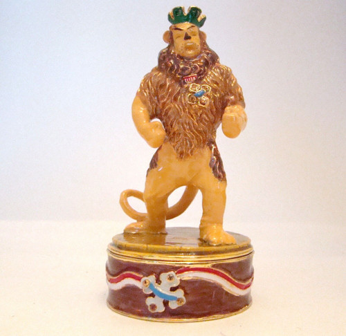 Dept 56 Jeweled Trinket Hinged Box - Cowardly Lion The Wizard of OZ