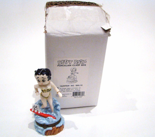 Betty Boop Surfer Porcelain Hinged Box (BBL10)