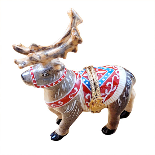 REINDEER WITH ANTLERS Rochard Limoges Box RX303