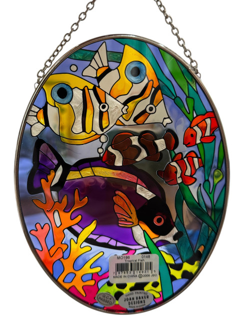 Joan Baker Suncatcher Stained Glass Tropical Fish