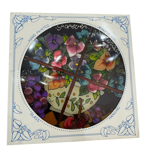 Joan Baker Suncatcher Stained Glass Pansies Forever Friends