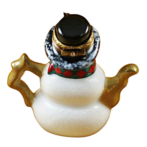 Snowman Teapot Rochard Limoges Box