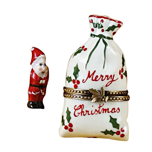 Christmas Bag With Santa Rochard Limoges Box