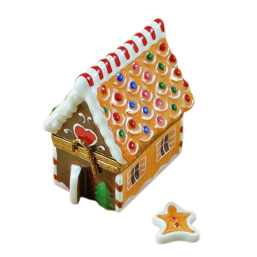Gingerbread House W/Gingerman Rochard Limoges Box