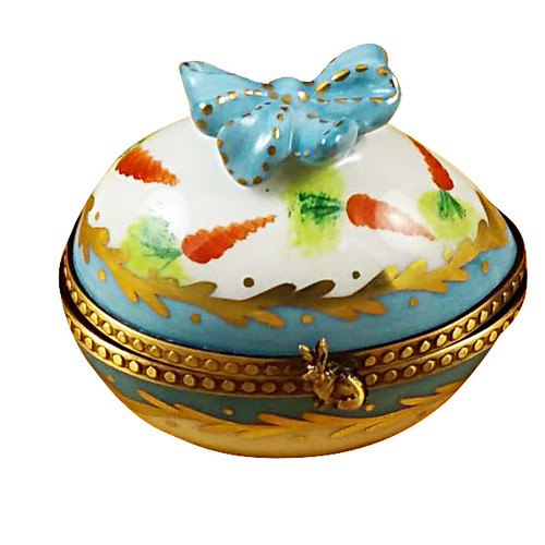 Egg W/Bow & Bunny Rochard Limoges Box