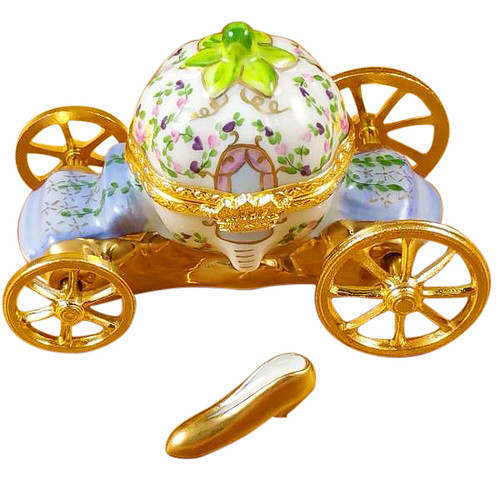 Cinderella Carriage W/Shoe Rochard Limoges Box  