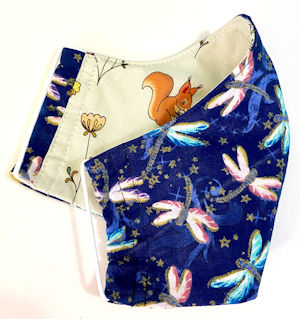 New Dragonflies and Squirrels and NEW Option for matching reversible fabric gift bag