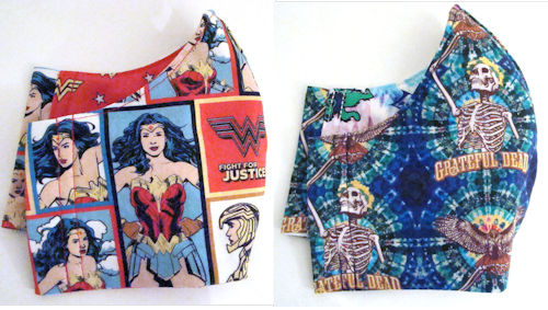 New Masks Today - Grateful Dead and Wonder Woman