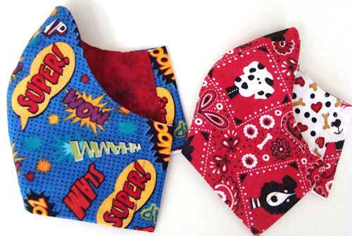 Red Bandana Print Mask and SUPER WOW Slam Masks New!