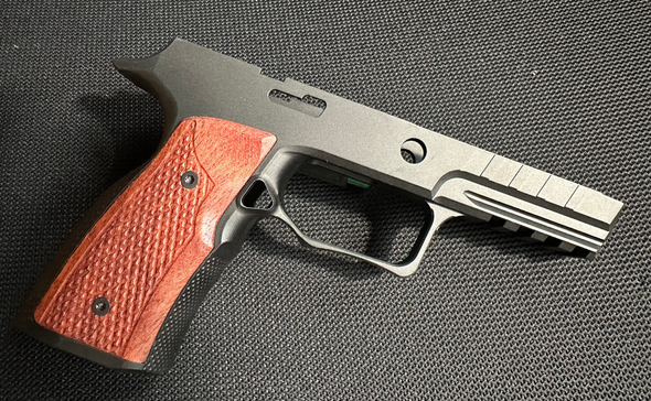 Sharps 320 Improved Grip Module Black Anodize w/Brazilian Cherry Grips