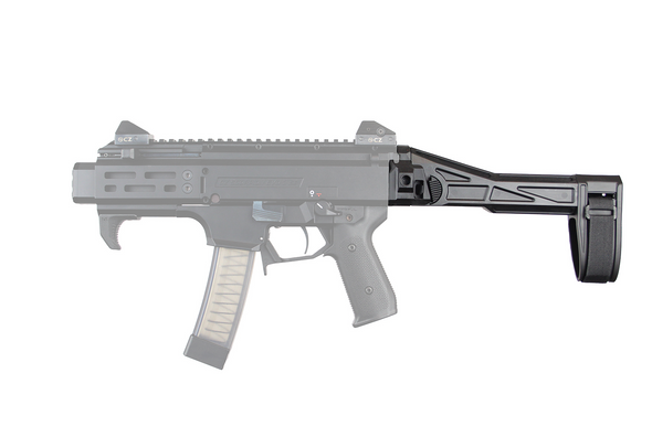 EVO2 PISTOL SIDE FOLDING STABILIZING BRACE, BLK, SB LOGO