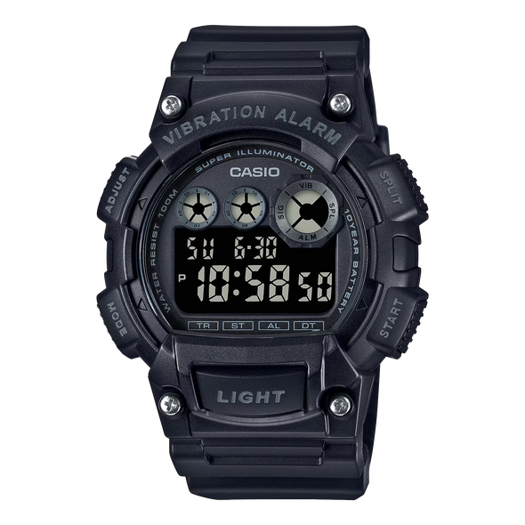 Classic Digital Watch w/ Vibration Alarm & Super Bright Backlight