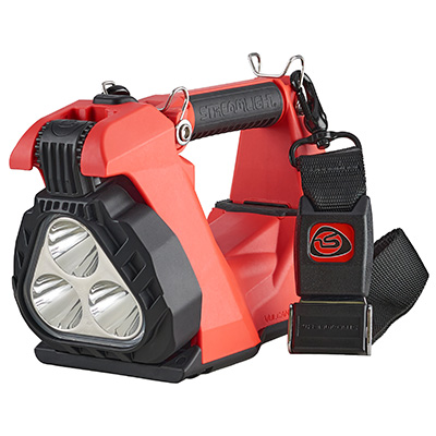 Vulcan Clutch Lantern with hands-free clamping handle, adjustable light head, and durable design for professional and emergency use.