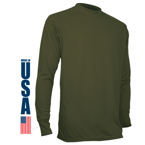 Phase 1 Long Sleeve Crew lightweight performance base layer with regular fit for training and outdoor activities.