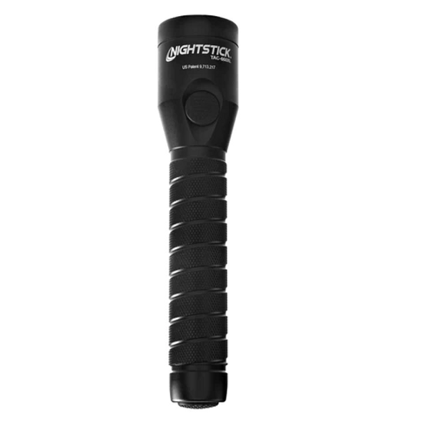 Dual-Switch Rechargeable Tactical Flashlight - Black