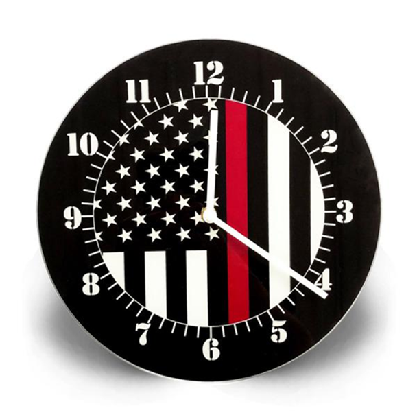 Thin Blue Line American Flag Clock