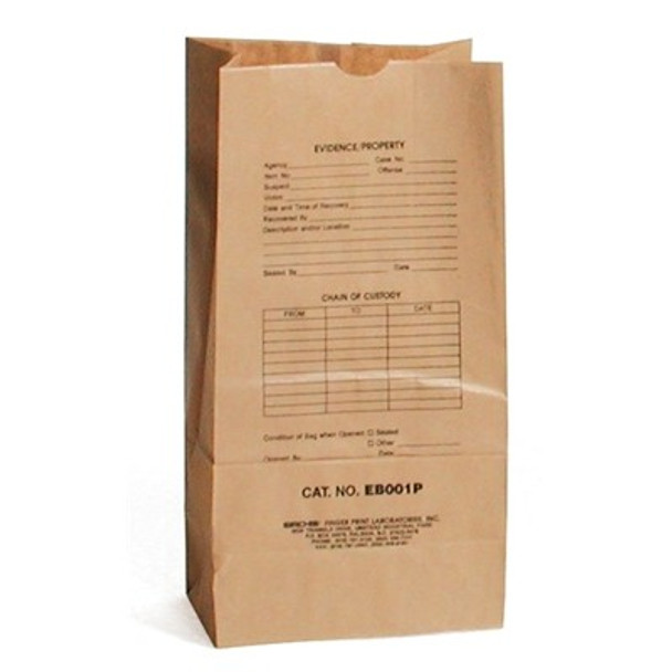 Preprinted Kraft Evidence Bags (Set of 100)