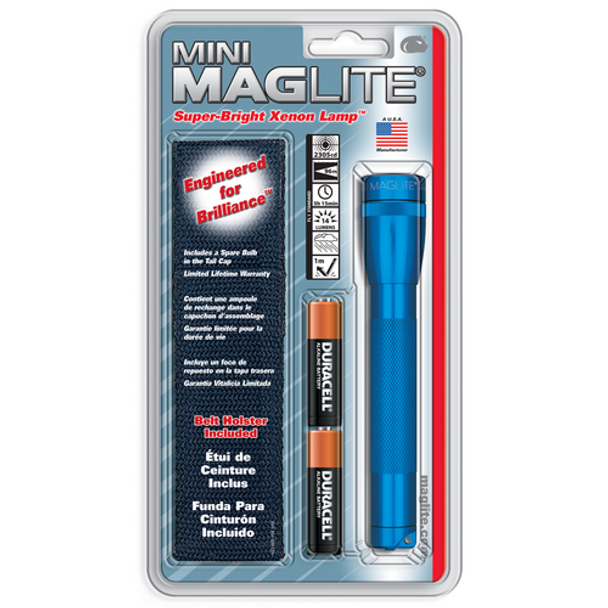 M2A Mini Mag 2 AA-Cell Incandescent Flashlight w/Holster