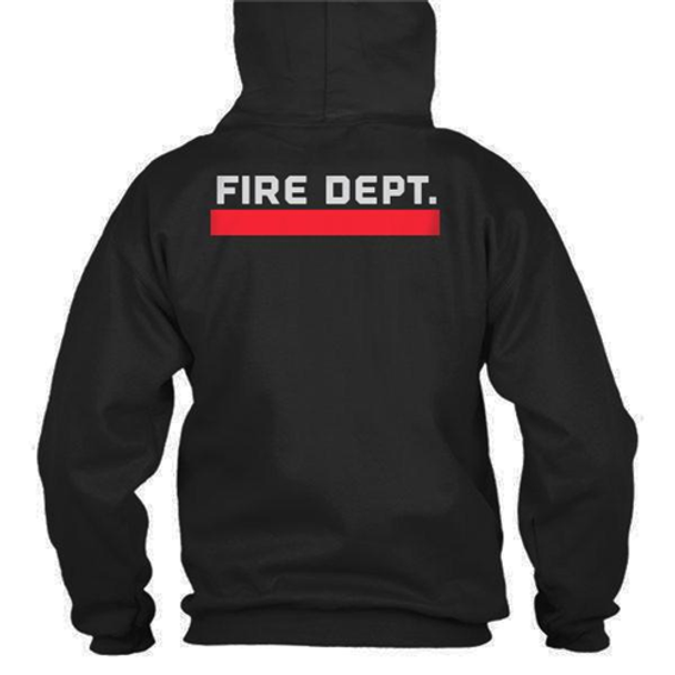 Hoodie - Thin Red Line Flag - Fire Department