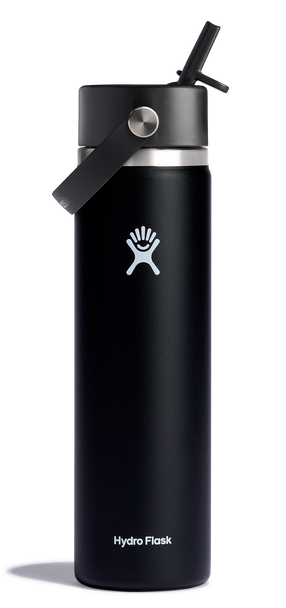 Wide Mouth Insulated Water Bottle w/ Flex Straw Cap