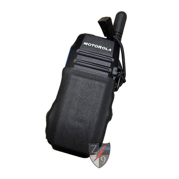Zero9 Radio Holster for Motorola TLK100 with secure retention, durable construction, and easy belt-mounted access for duty use.