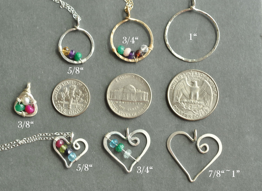 birthstone necklace (7 stones 