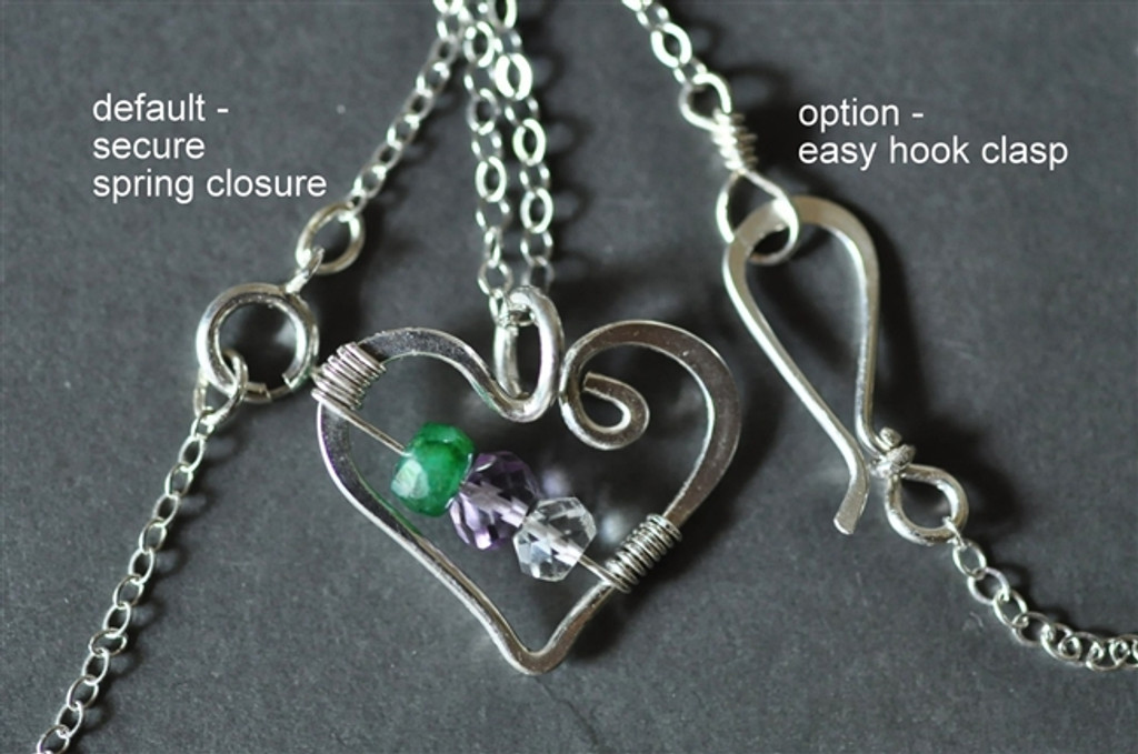 Intertwined Birthstone Necklace Heart shape - GetNameNecklace
