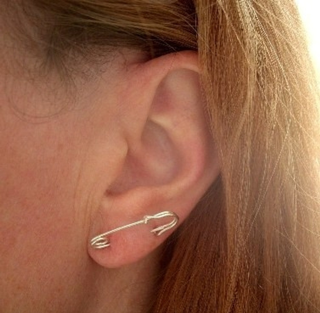 safety pin earrings