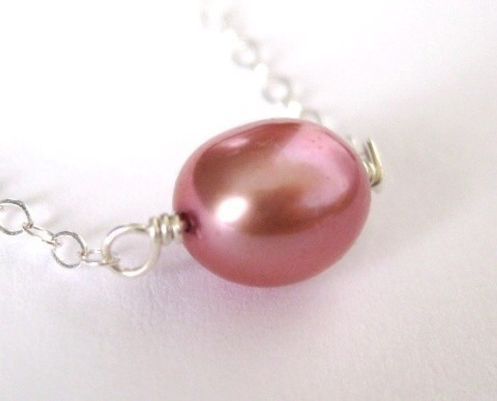 SIMPLE PLEASURE--Pick Your Color freshwater pearl necklace - Mu