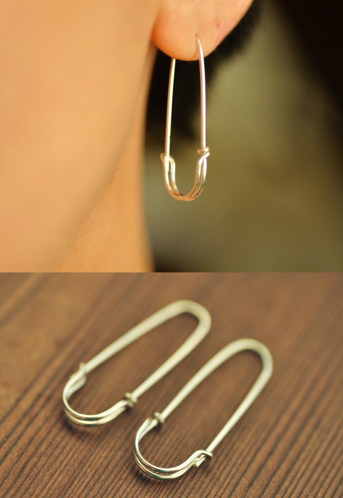 safety pin earrings