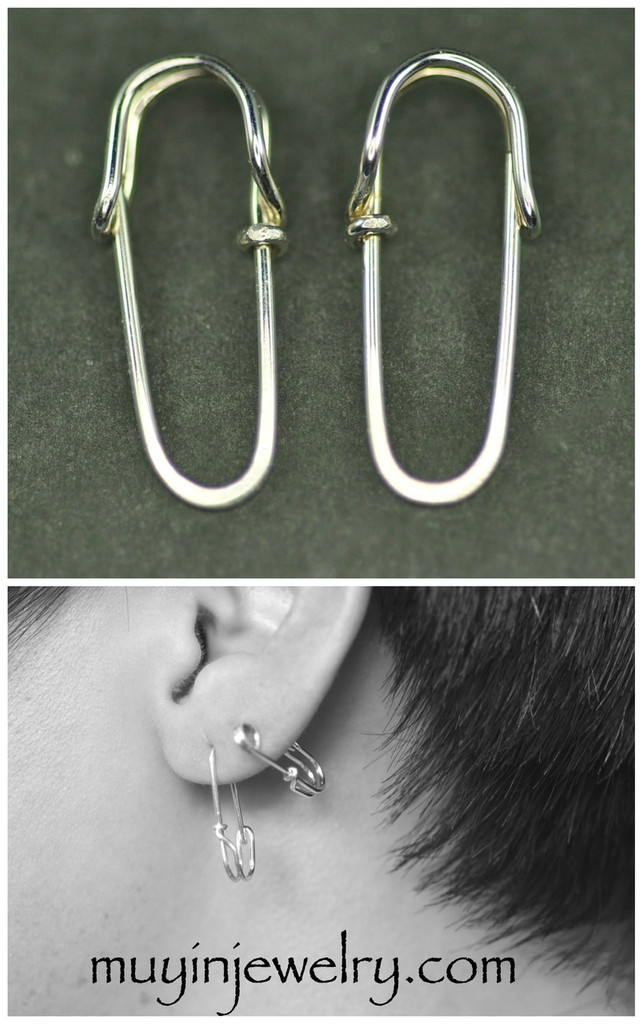 Buy 3 Pair Safety Pin Earrings for Women Girl Stylish Punk Earrings at  Amazon.in