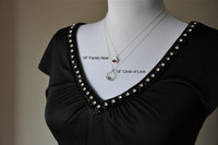 FAMILY NEST mother's / grandmother's 3 birthstone necklace