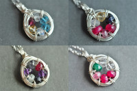 FAMILY NEST mother's / grandmother's 6 birthstone necklace