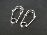 MINI SAFETY PIN earrings sterling silver