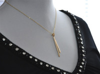 SIMPLY STRAIGHT skinny double bars necklace